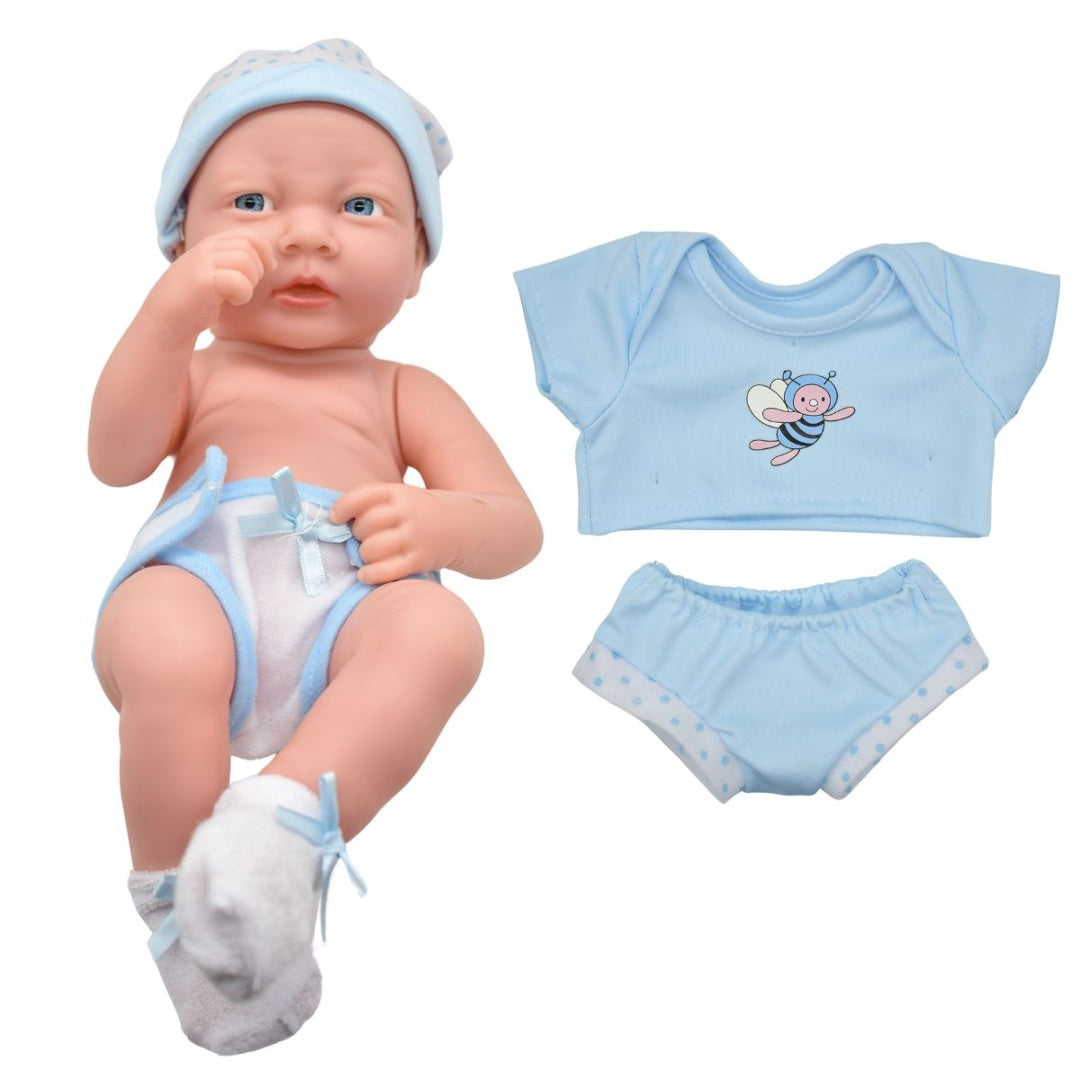 Bebé Reborn Recién Nacido Con Sonido Y Accesorios 35cm