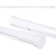 Barra Extensible Cortina Baño Aluminio Blanco 70-120cm 3cm Diámetro