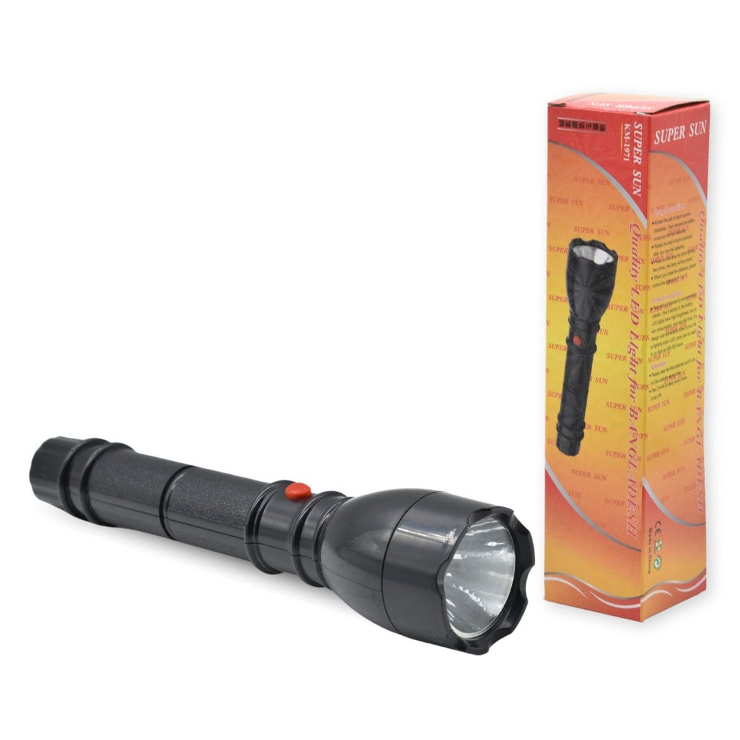 Linterna Led Negra A Pilas 20x4.5cm