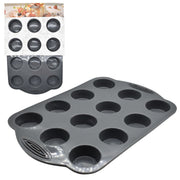 Molde Bandeja De Silicona 12 Ranuras Repostería Pastelería