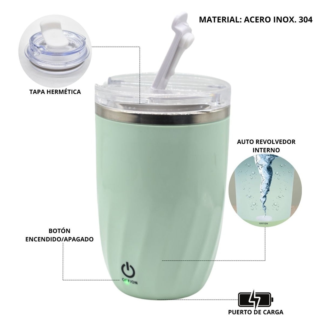 Taza termica auto revolvedora 380ml