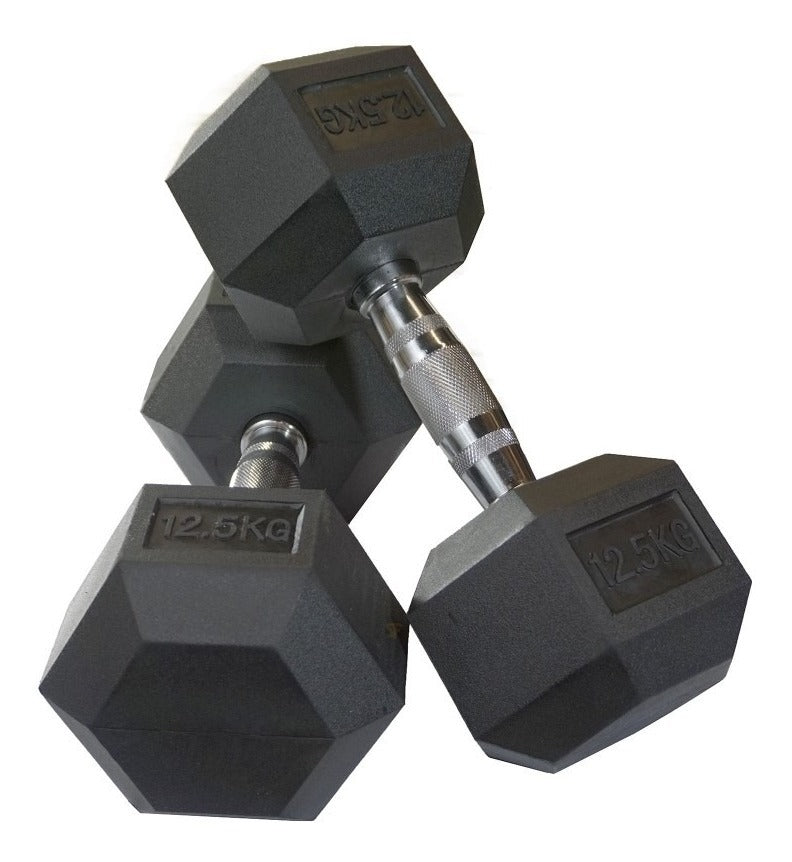 Mancuerna Hexagonal Fija 12,5kg-pesa Pesas-dumbell X 1 Pieza