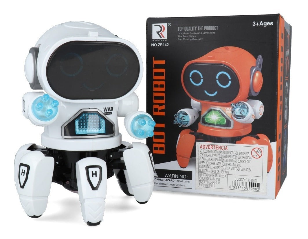 Juguetes Robot Bailarín Con Luces Y Sonidos Pulpo Blanco Juguetes Mecánicos