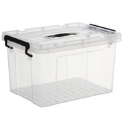 Caja Plástica Transparente Con Tapa 61x43x31cm