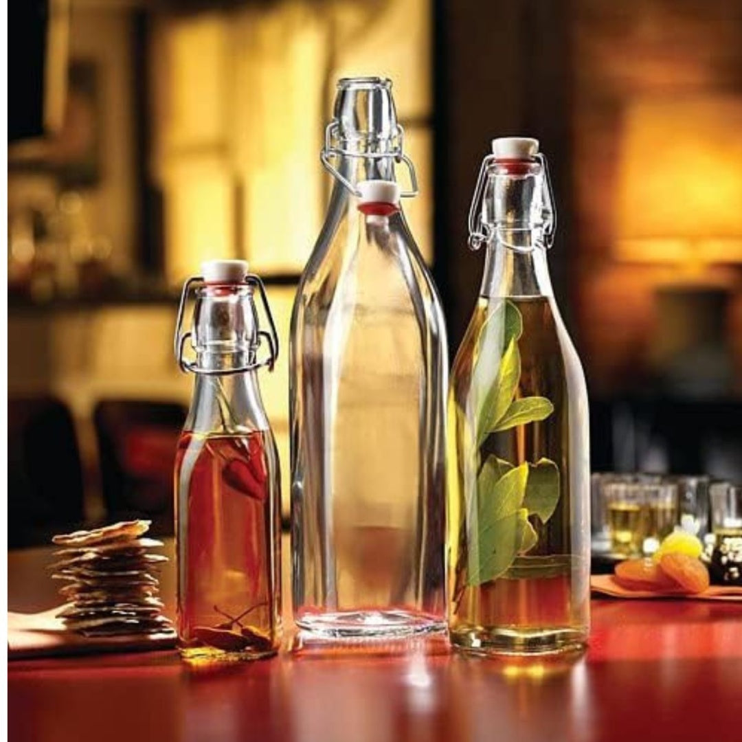 Botella De Vidrio Con Tapón Hermético 1000ml