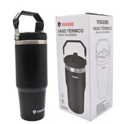 Vaso Taza Termo Térmico 900 Ml Con Agarre Color Negro