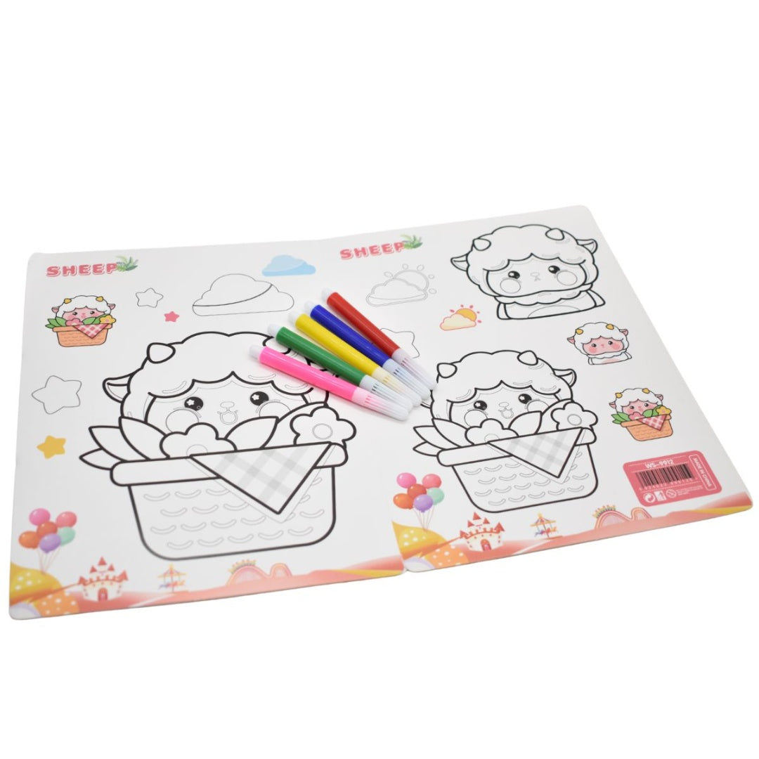 Set De Para Colorear Infantil De Astrnauta O Oveja Niños