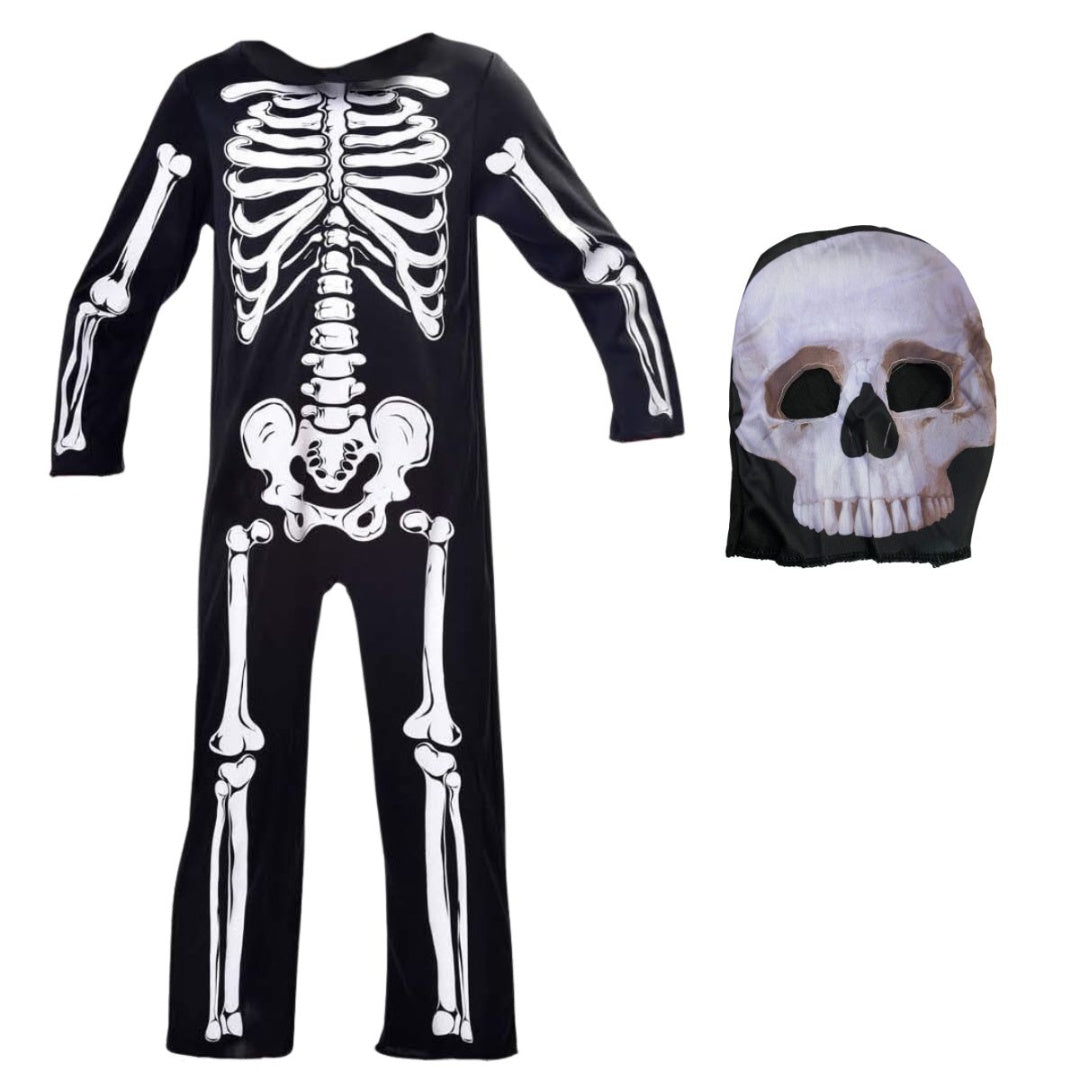 Disfraz De Halloween Esqueleto Con Capucha Cosplay Fiestas