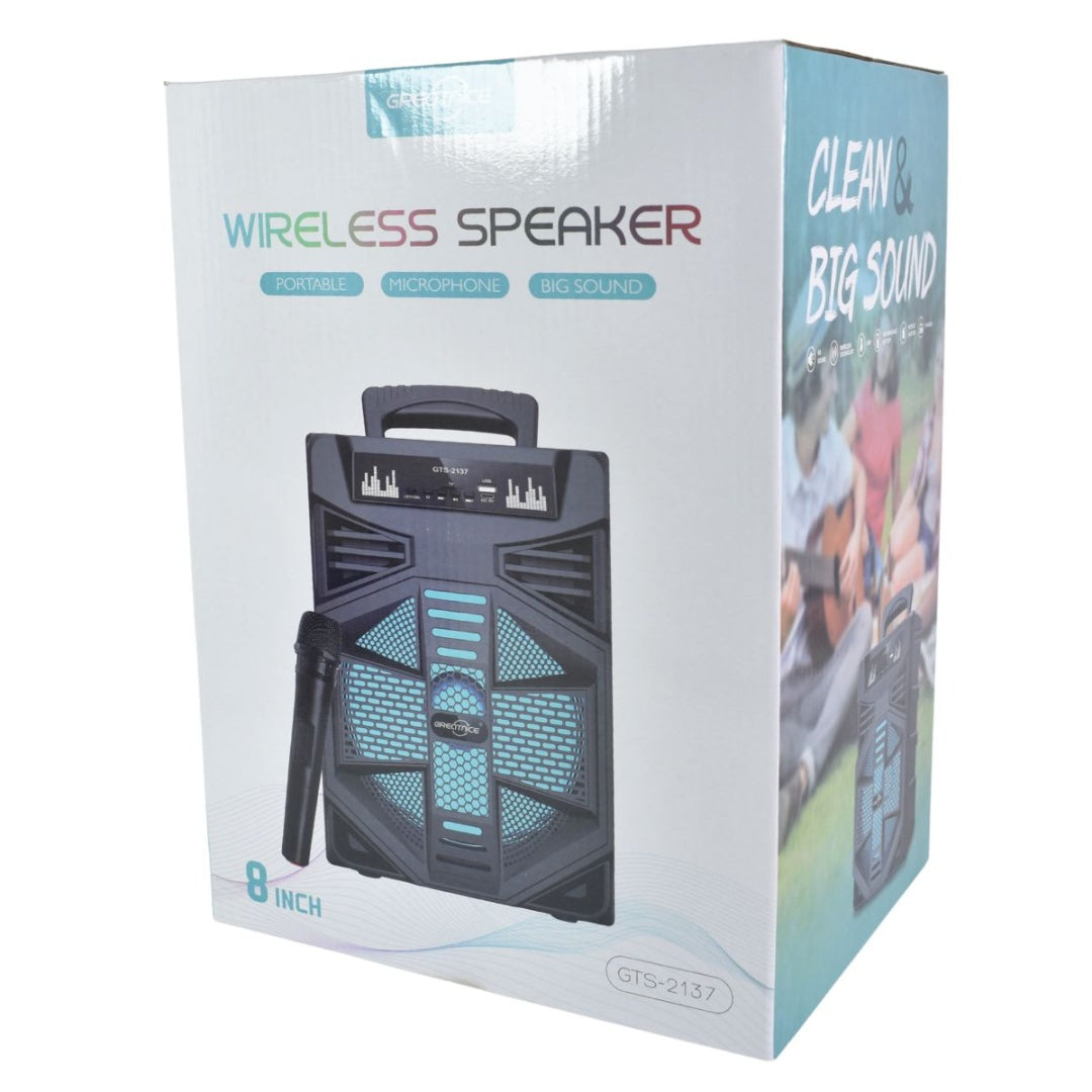 Parlante Bluetooth Karaoke Con Micrófono Y Luces 1200mah