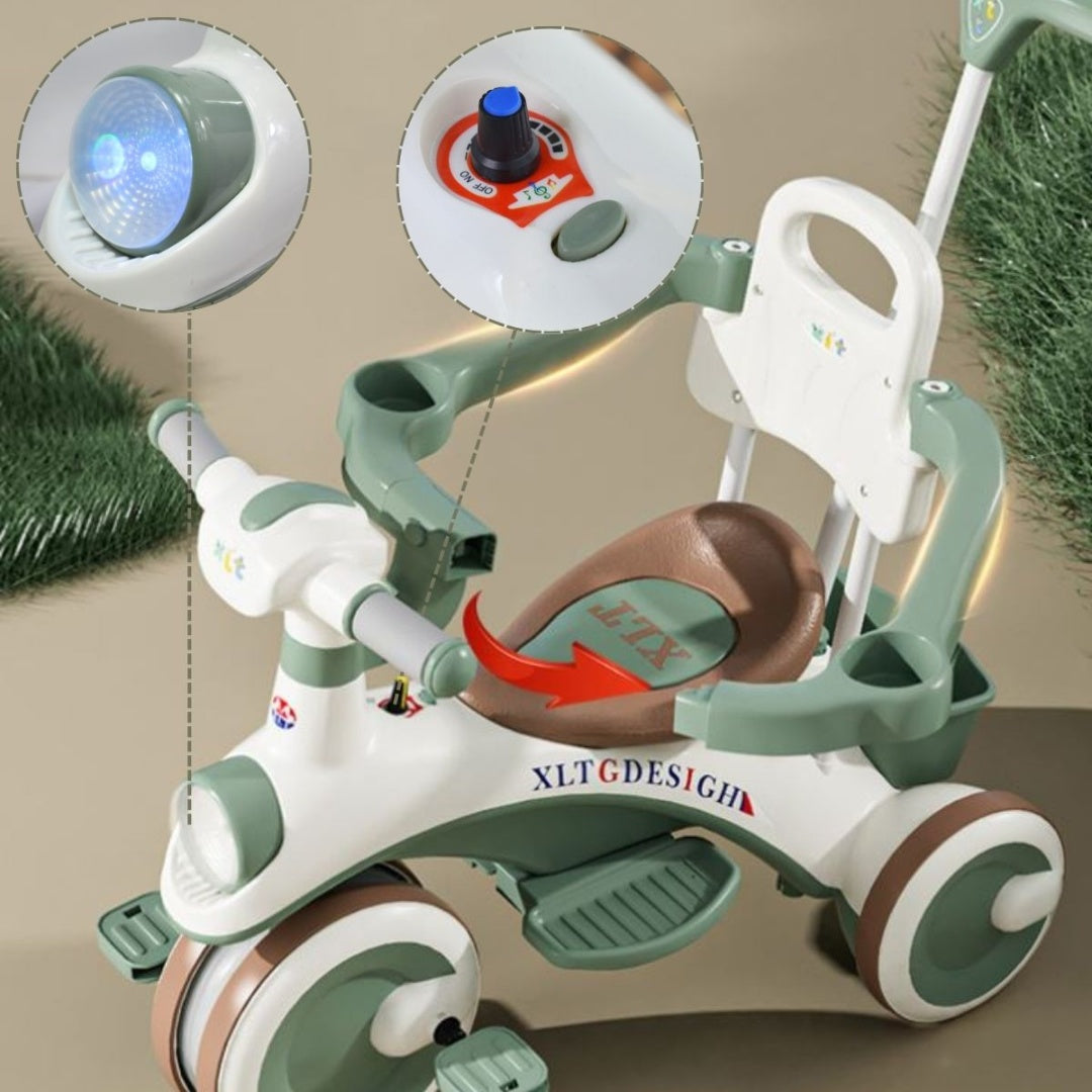 Buggy Carrito Infantil Con Guía Y Capota Con Luces Niños