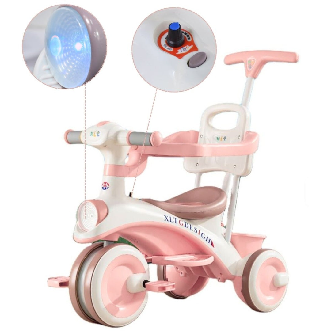 Buggy Carrito Infantil Con Guía Y Capota Con Luces Niños