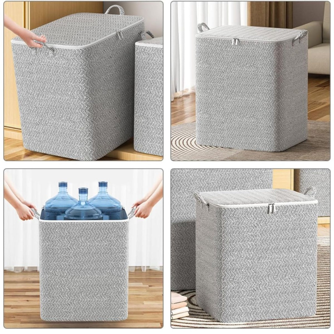 Bolso Multiuso De Tela Con Asas Y Cierre 56x45x56cm