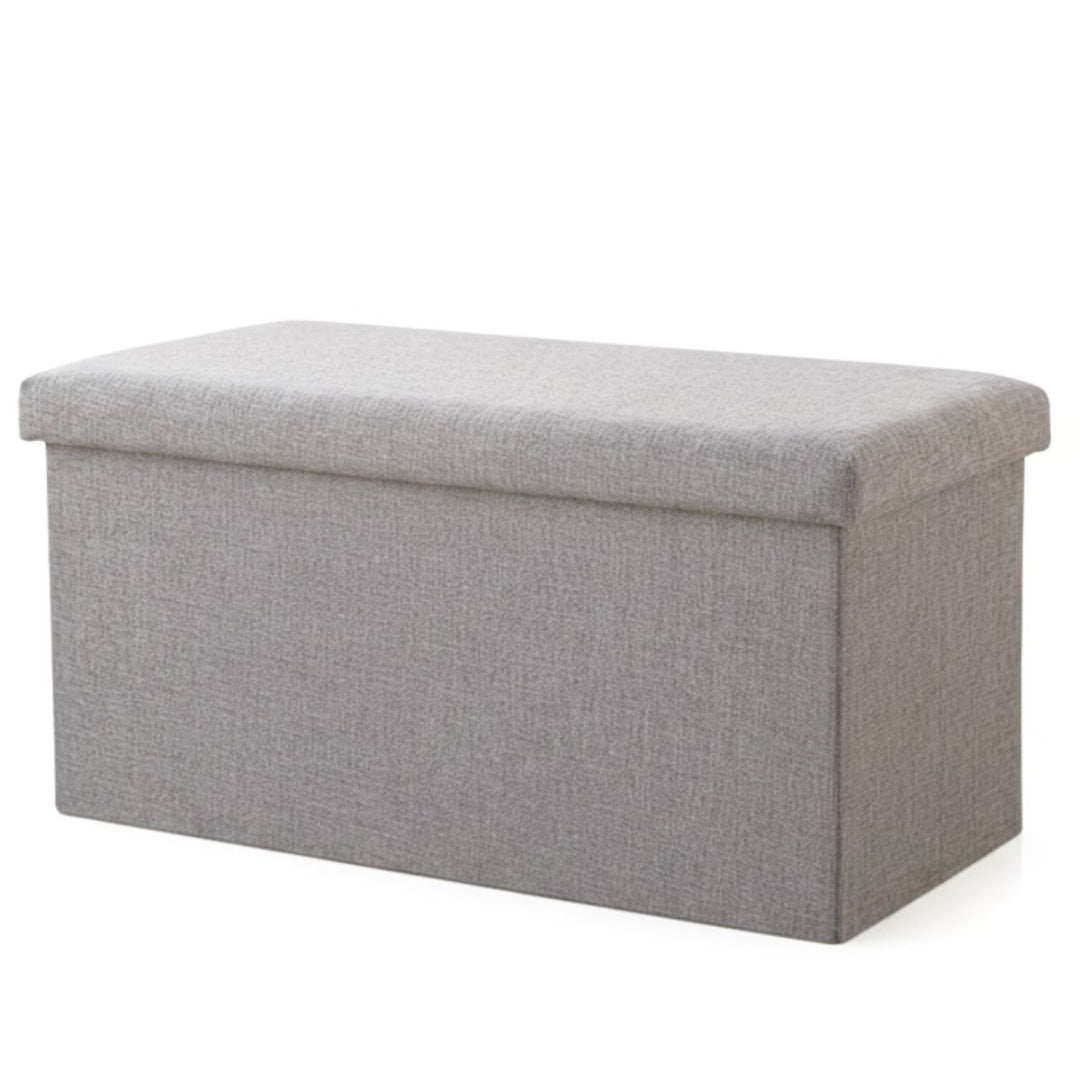 Banco Puff Baúl Plegable Capitoneado 76x37x37cm.