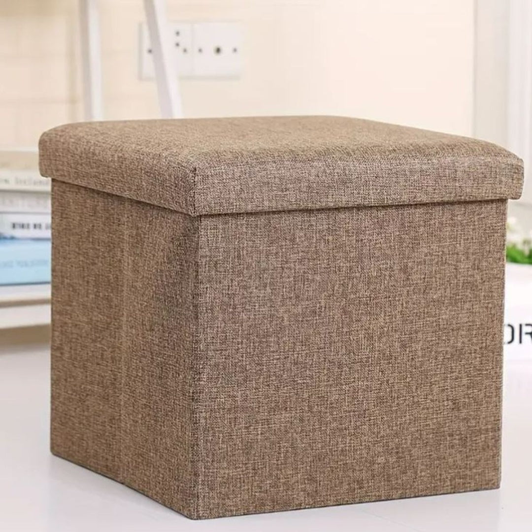 Banco Puff Baul Plegable Cuadrado 38x38x38cm