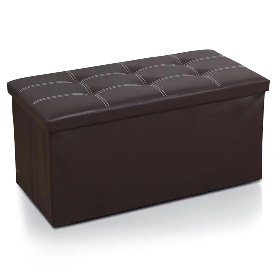 Banco Puff Baúl Plegable Capitoneado 76x37x37cm.