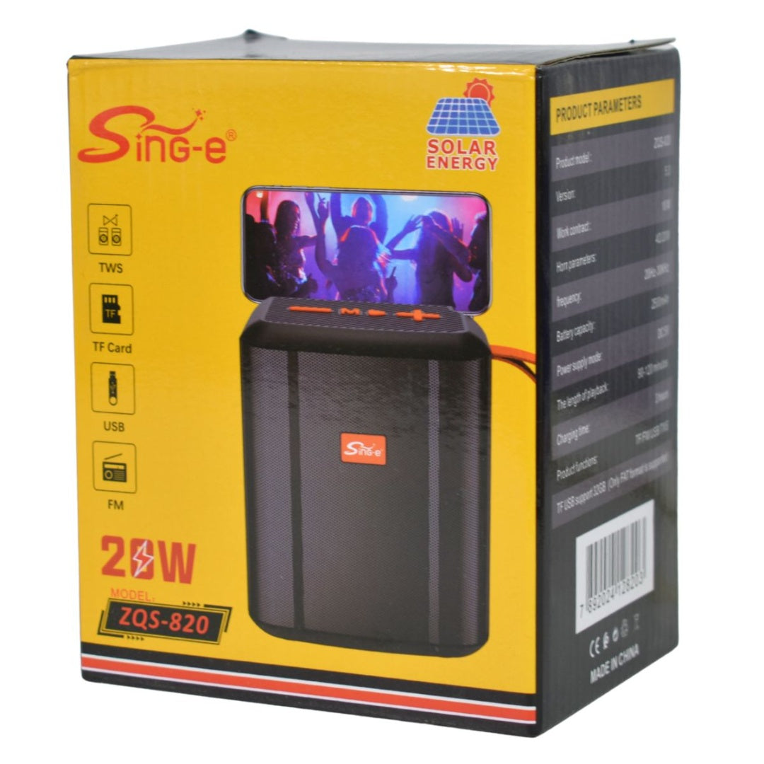 Parlante Bluetooth Con Cargador Solar 2500mah