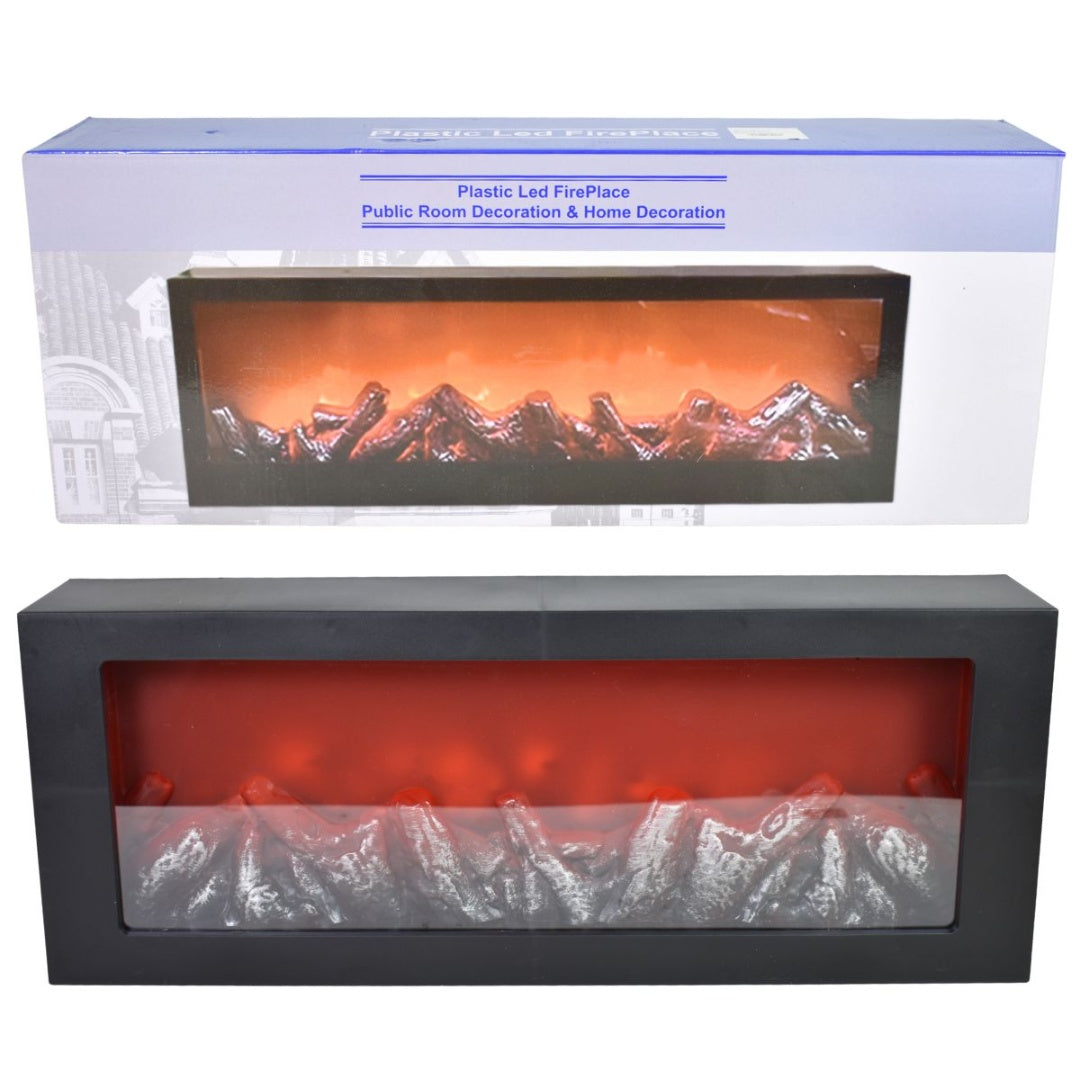 Lámpara Led Que Simula Estufa Con Llamas 56x11x12cm