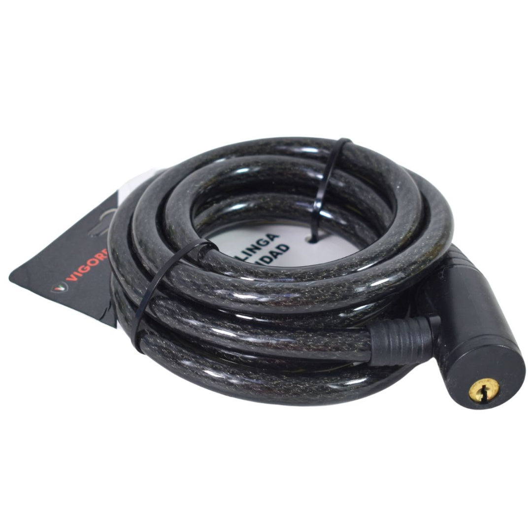 Candado Linga Para Moto / Bicicleta 1.8mts Con Tranca Llave