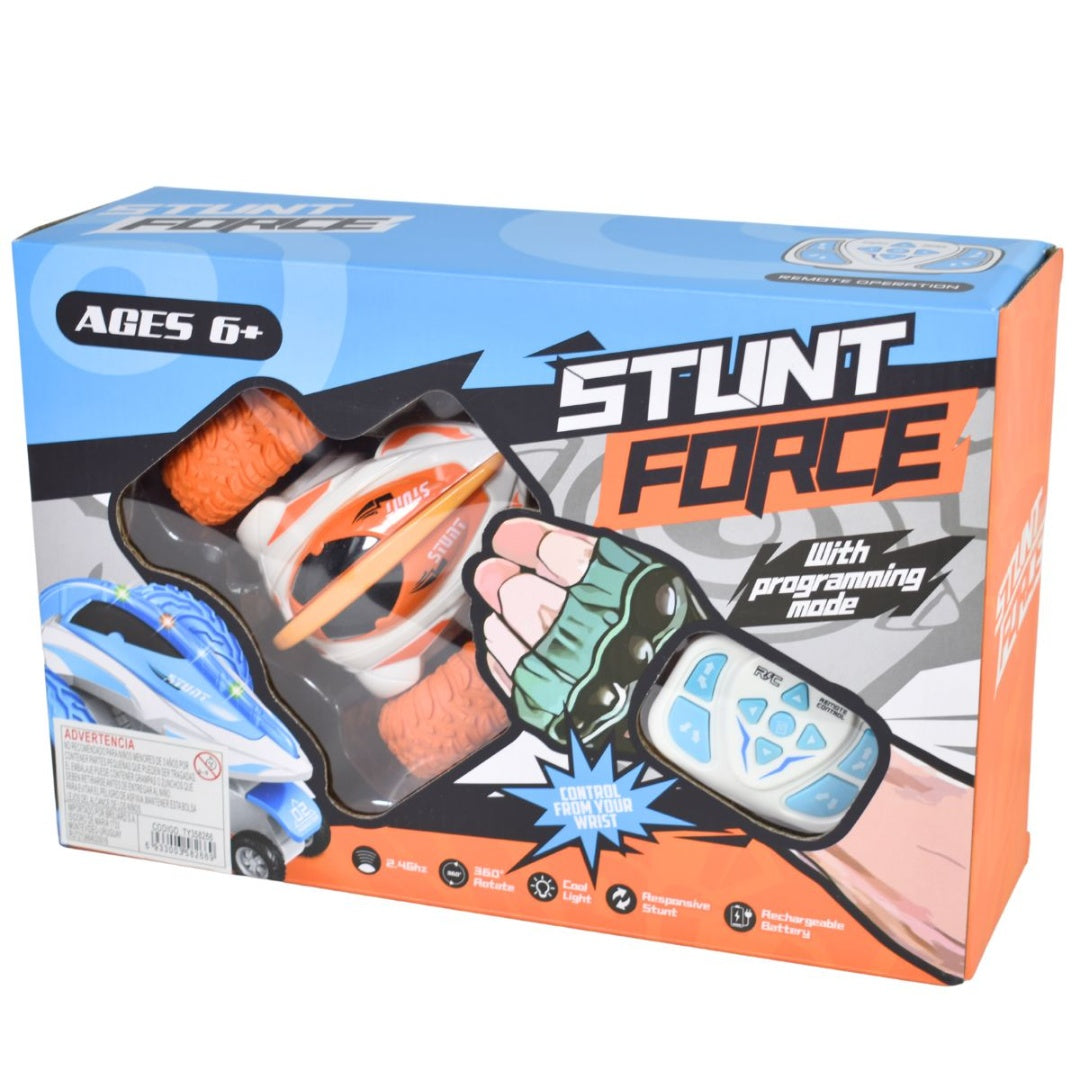 Auto Acrobático Recargable Con Pulsera Remoto Stunt Giro 360