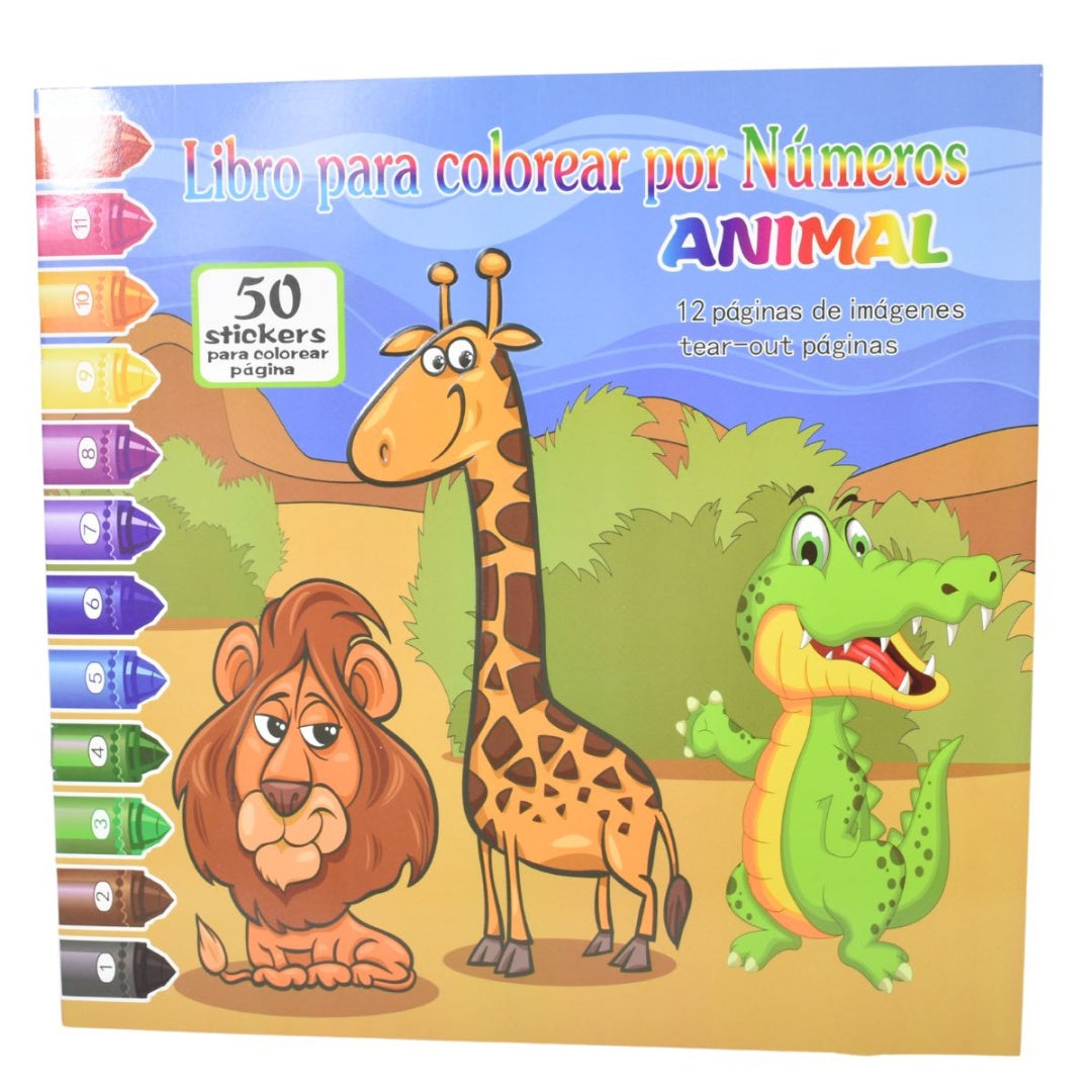 Libro Para Colorear Dinosaurios Y Animales Guia De Numeros