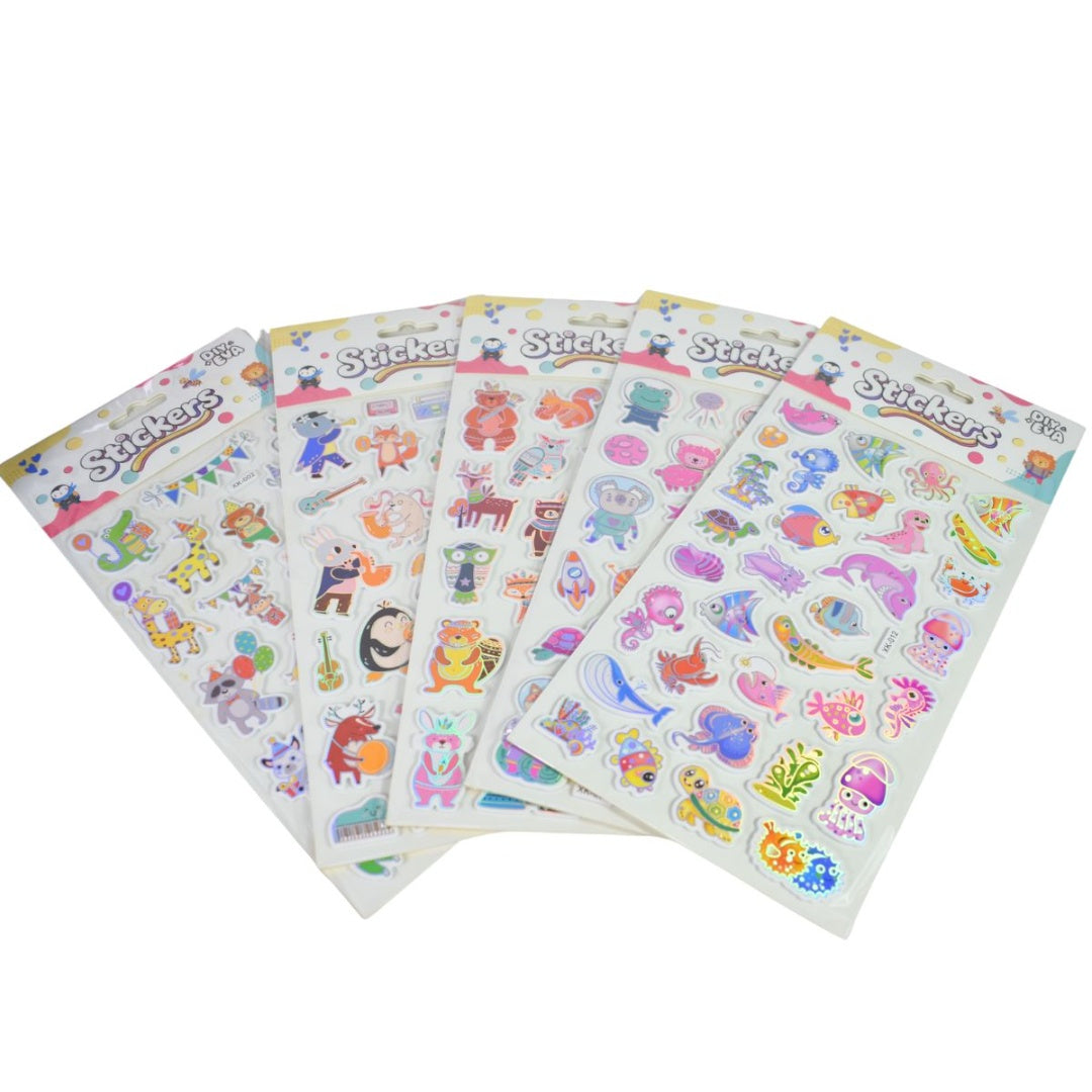 Stickers 3d Autoadhesivos De Letras Numero Animales 28x15cm