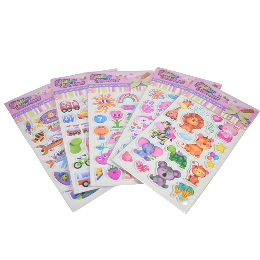 Stickers 3d Autoadhesivos De Letras Numero Animales 28x15cm
