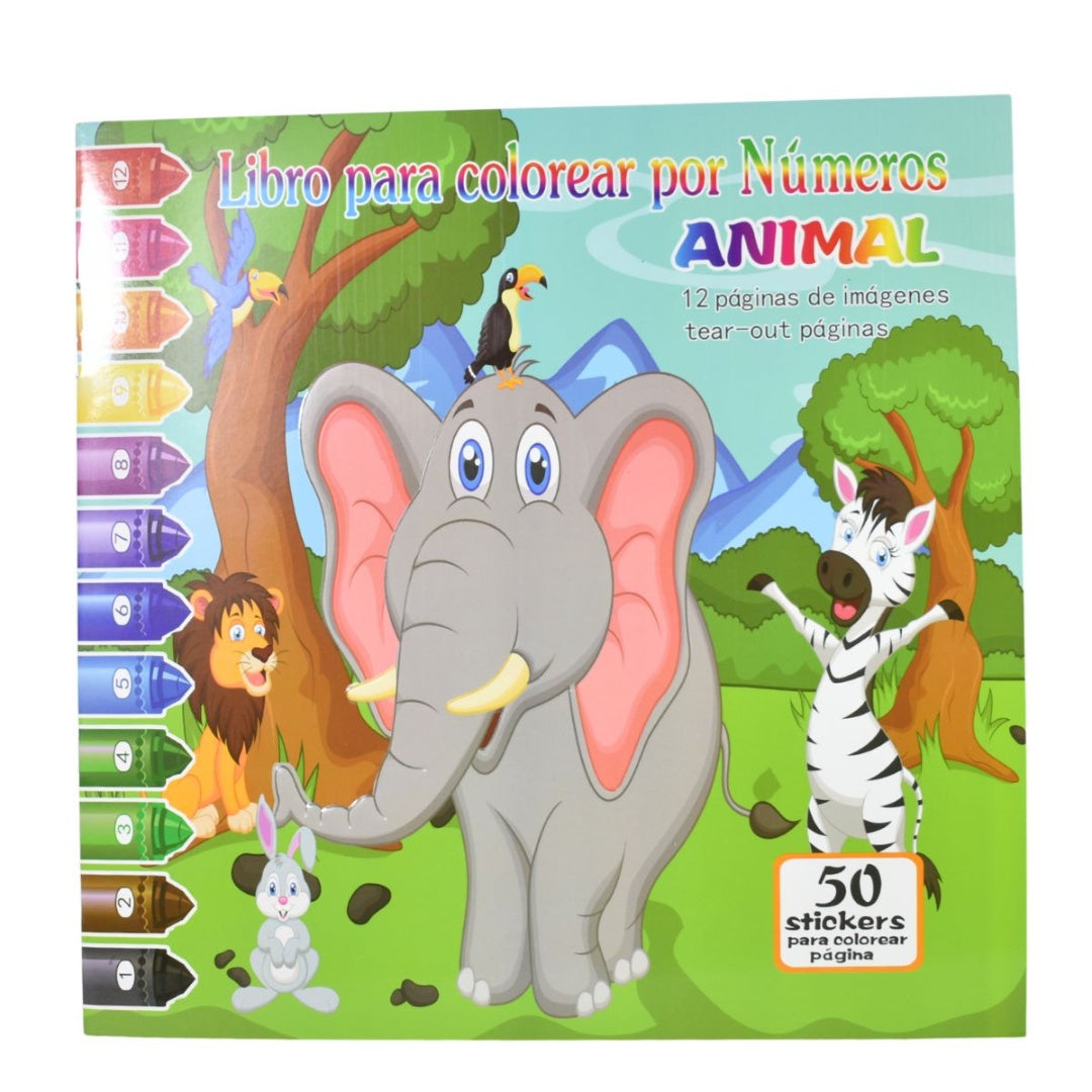 Libro Para Colorear Dinosaurios Y Animales Guia De Numeros