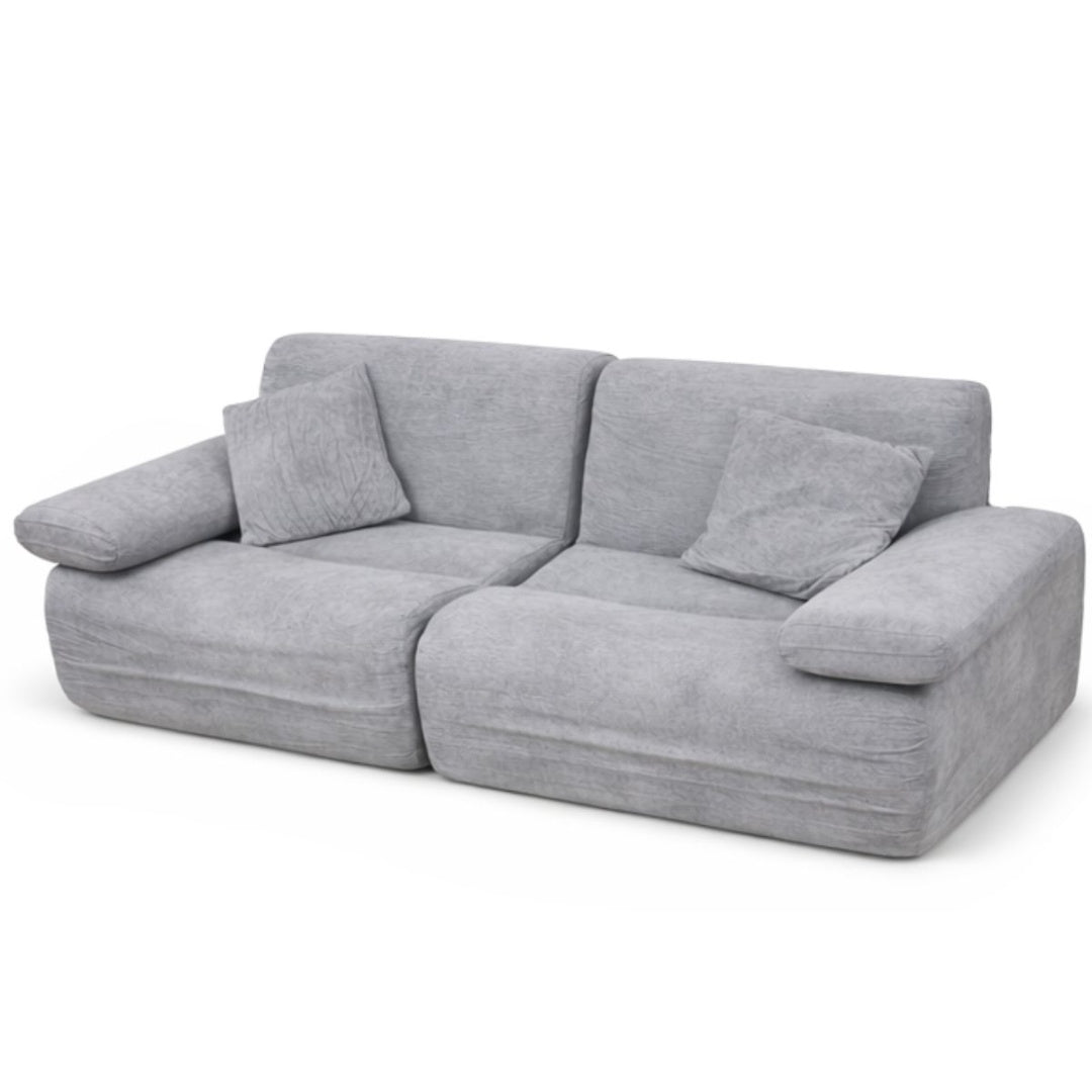Sofá Modular De Espuma Comprimida 2 Cuerpos Gris