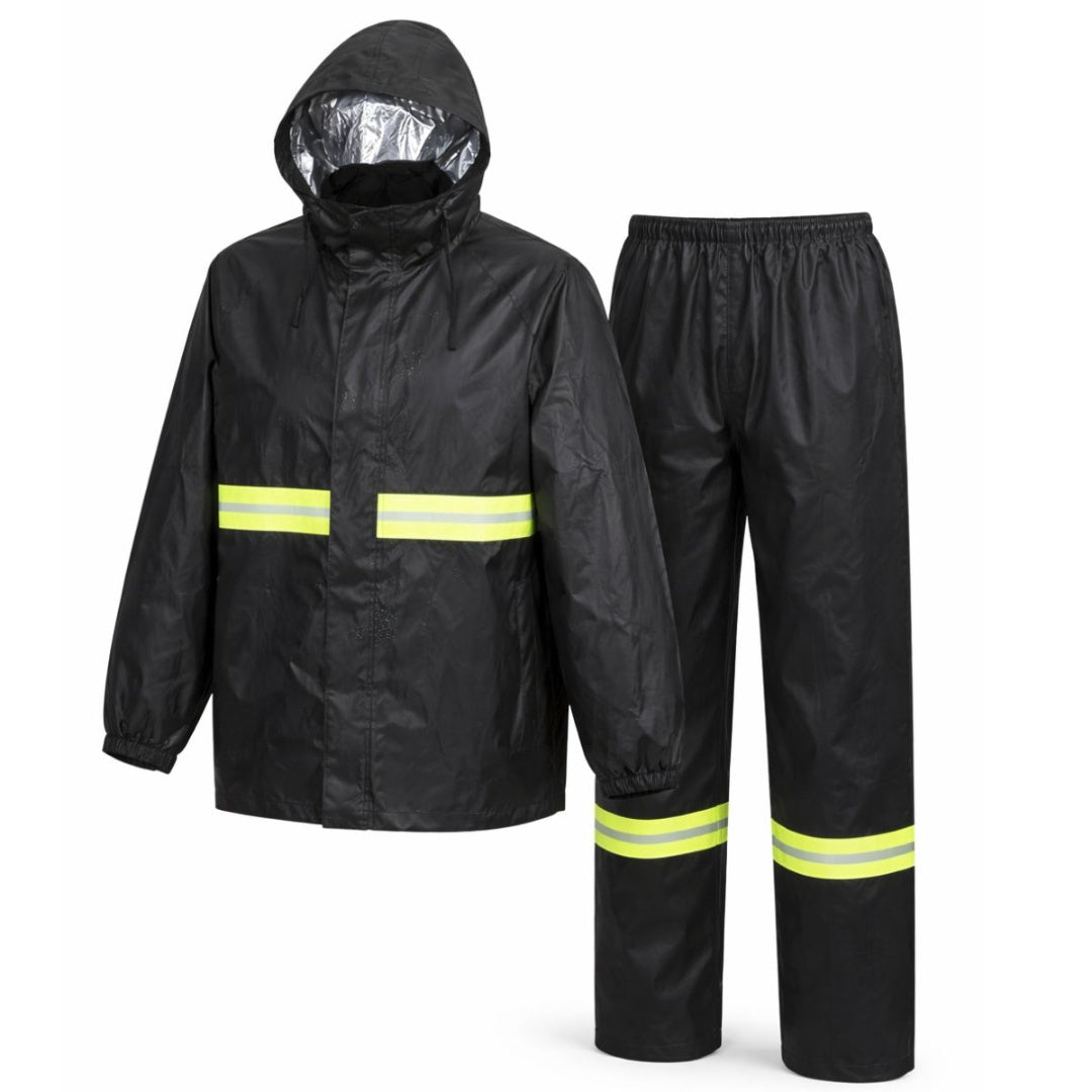 Equipo De Lluvia Con Tiras Reflectivas Talle Xl Xxl Xxxl
