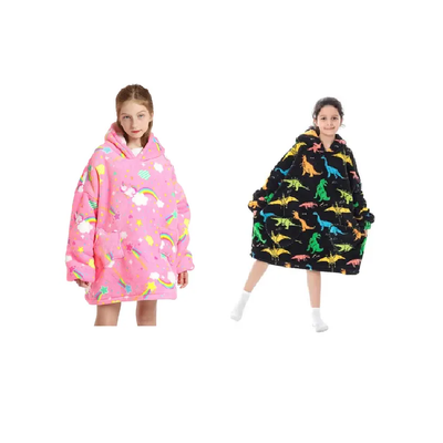 Buzo Infantil Poncho Polar Canguro Corderito Frio Unisex