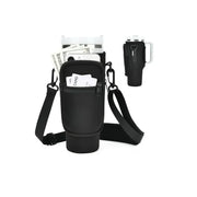 Bolso De Neopreno Para Vaso Térmico Celular Tarjetas Plata