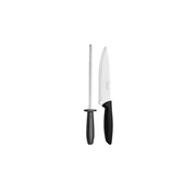 Juego De Cuchillo Chef 7 /18 Cm Y Chaira Afilador Tramontina