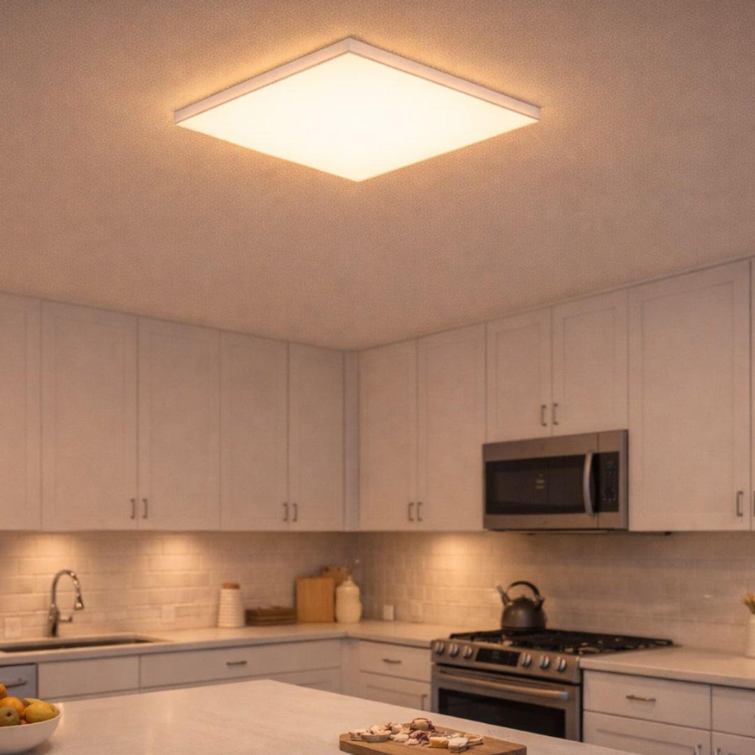 Plafon Led Cuadrado De Superficie 17.5cm 24w Luz Fría/calida