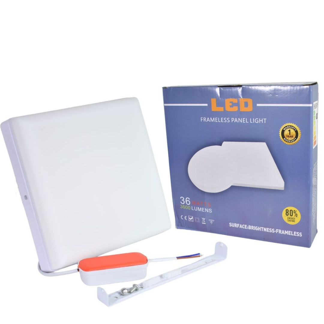 Panel Luz Led Cuadrado De Superficie 22cm 36w Luz Fria