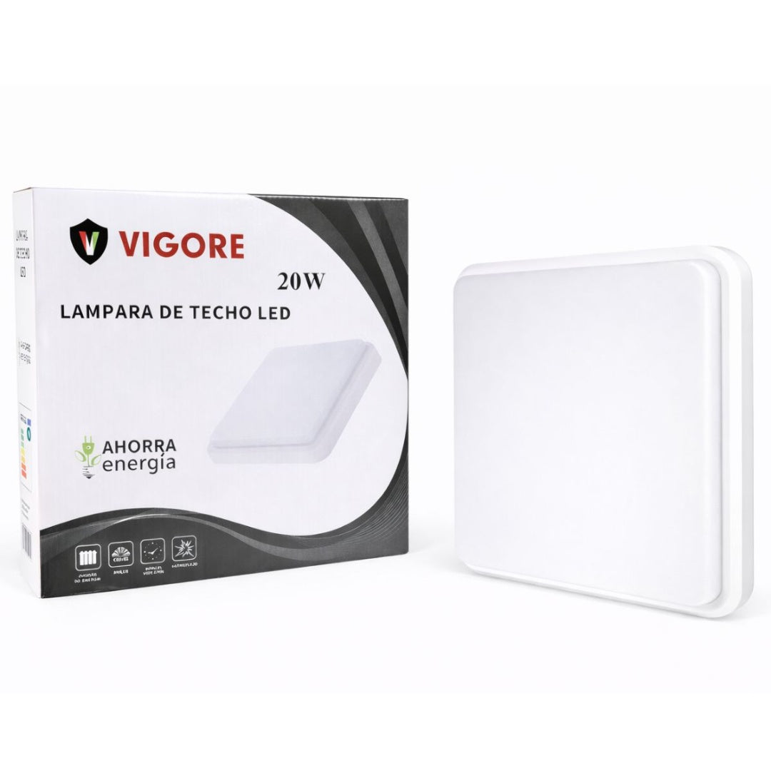 Plafon Luz Led Vigore De Superficie 22cm 20w Luz Fría