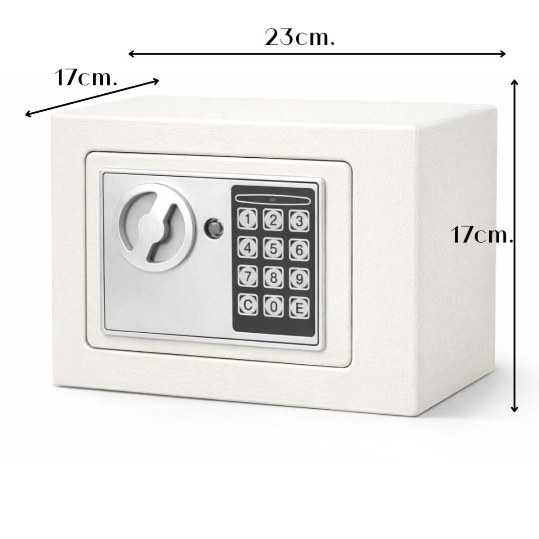 Caja Fuerte Electrónica Con Combinación Blanca