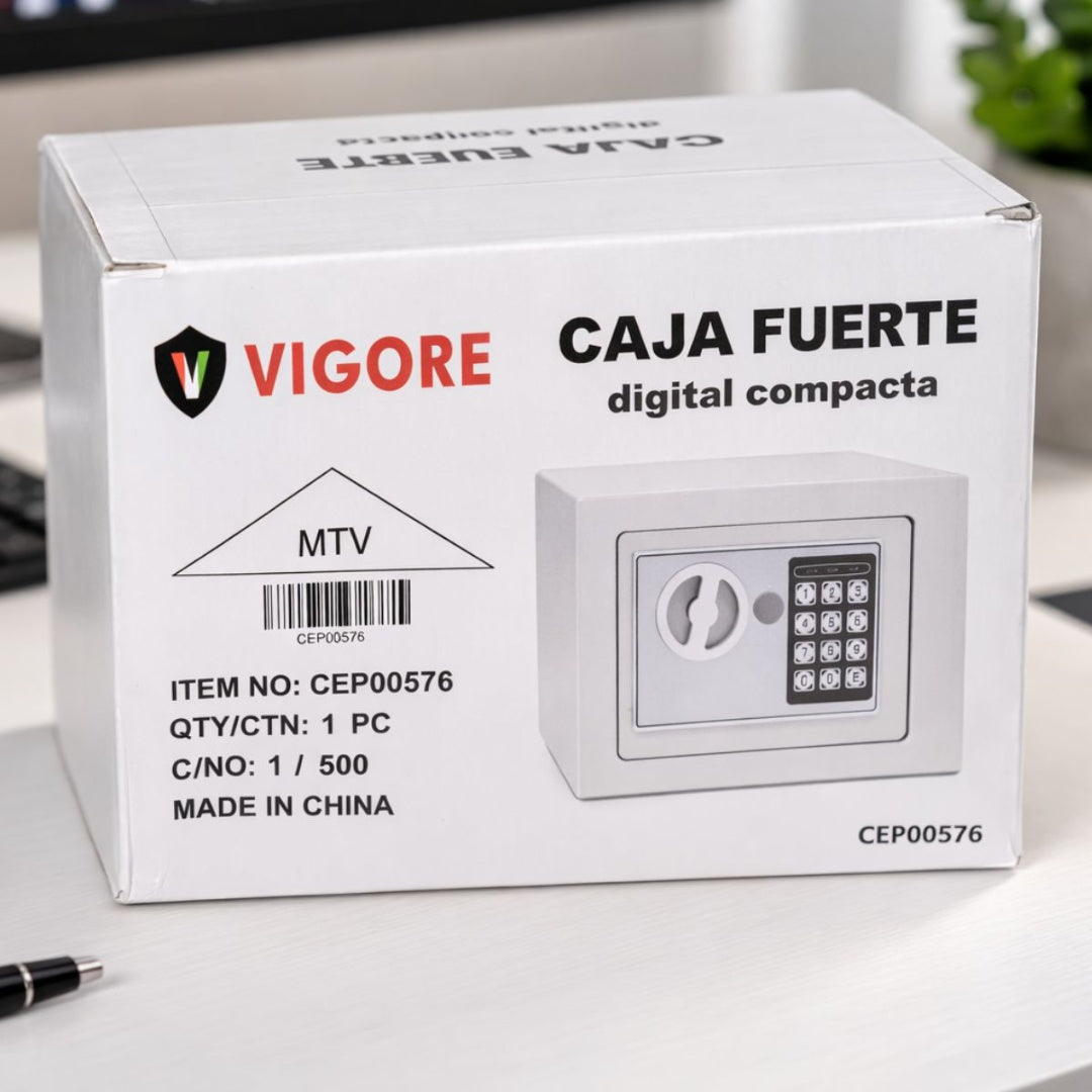 Caja Fuerte Electrónica Con Combinación Blanca