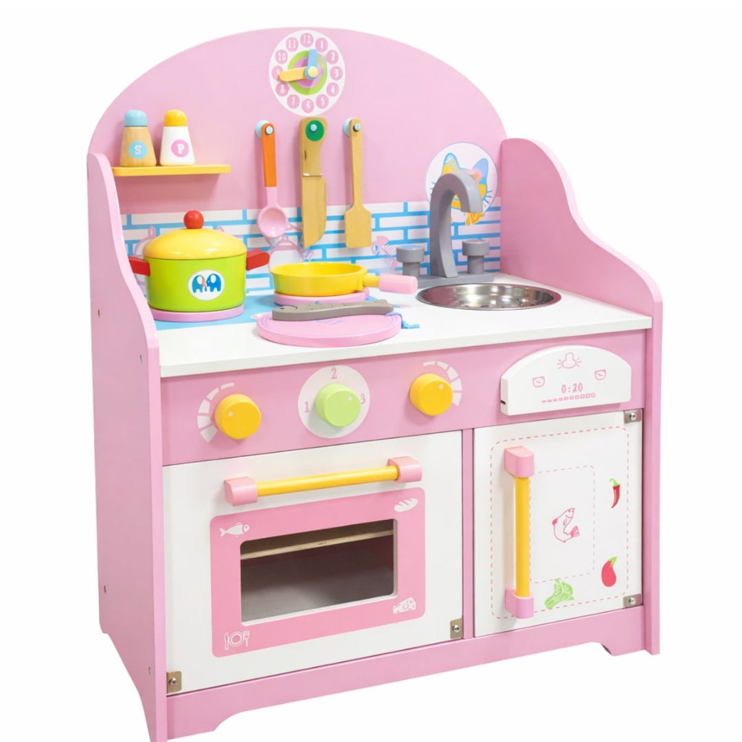 Cocina De Madera Con Accesorios 63x48x30cm