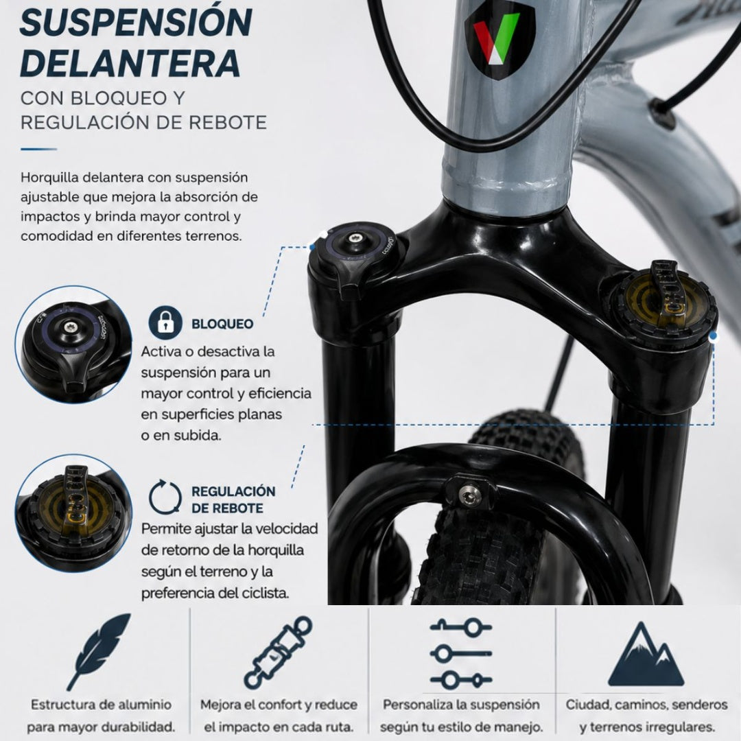 Bicicleta Mtb Vigore Rodado 26 Marco Aluminio