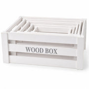 Cajones De Madera Para Decoración X5 Unidades Blanco