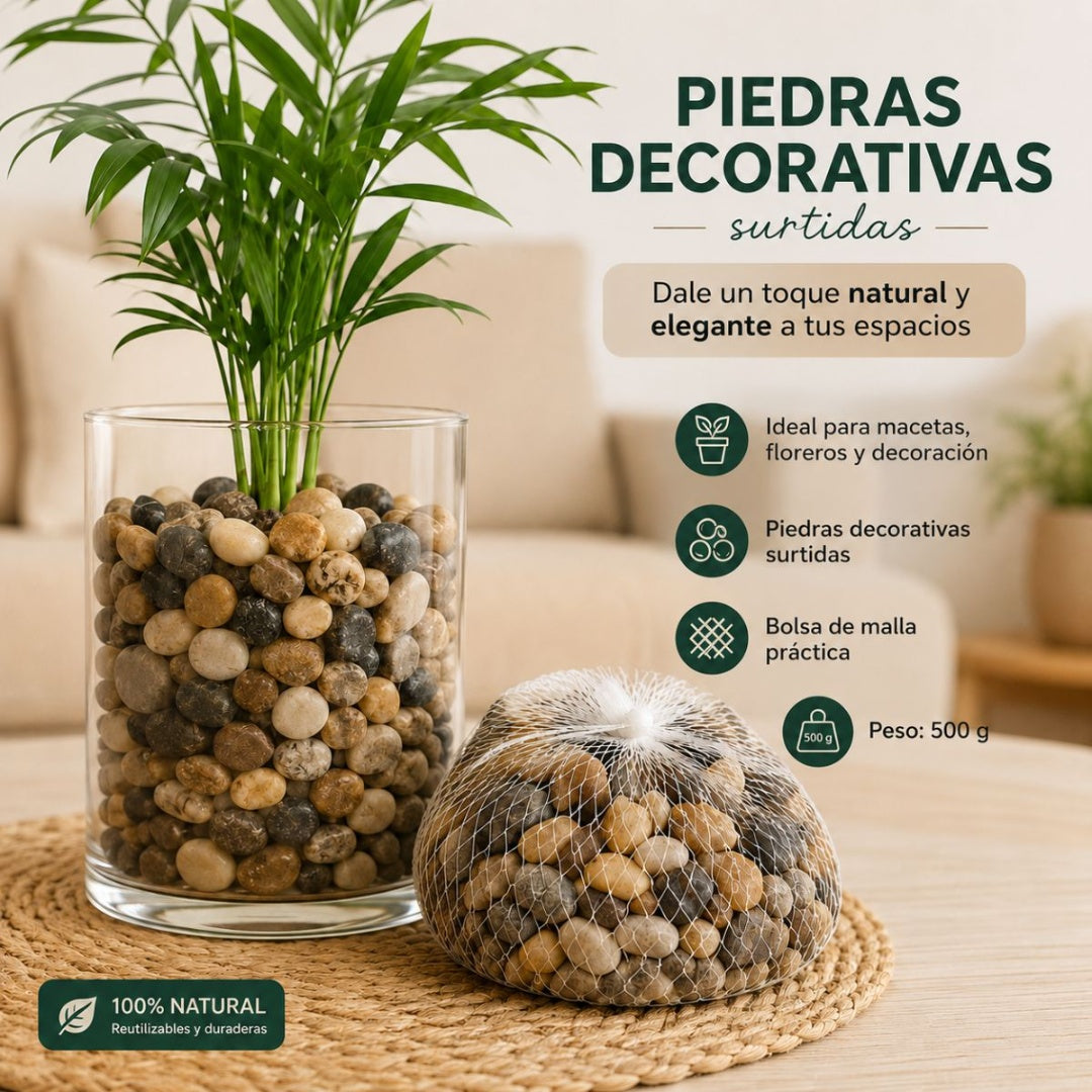 Piedras Decorativas En Malla 500g