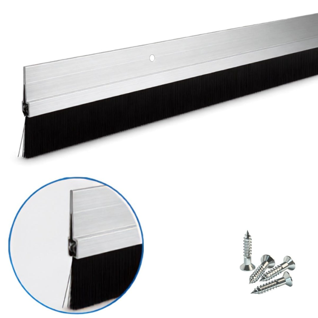 Zocalo 1 Mt Automático Aluminio Puerta Burlete Raketa