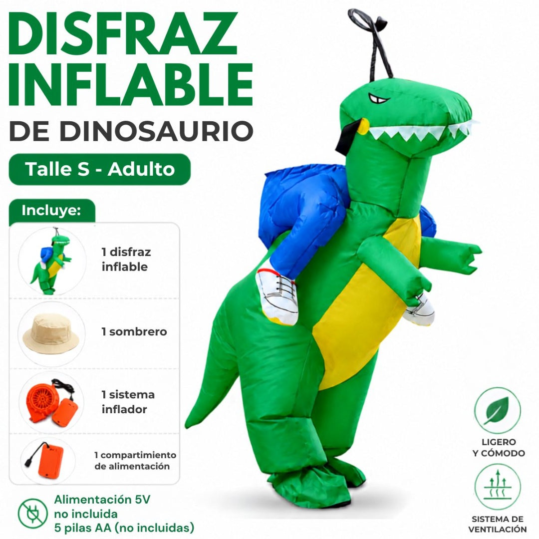 Disfraz Inflable De Dinosaurio T-rex Para Adultos Halloween