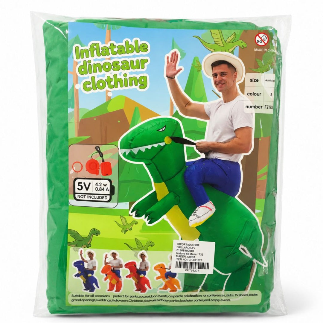 Disfraz Inflable De Dinosaurio T-rex Para Adultos Halloween