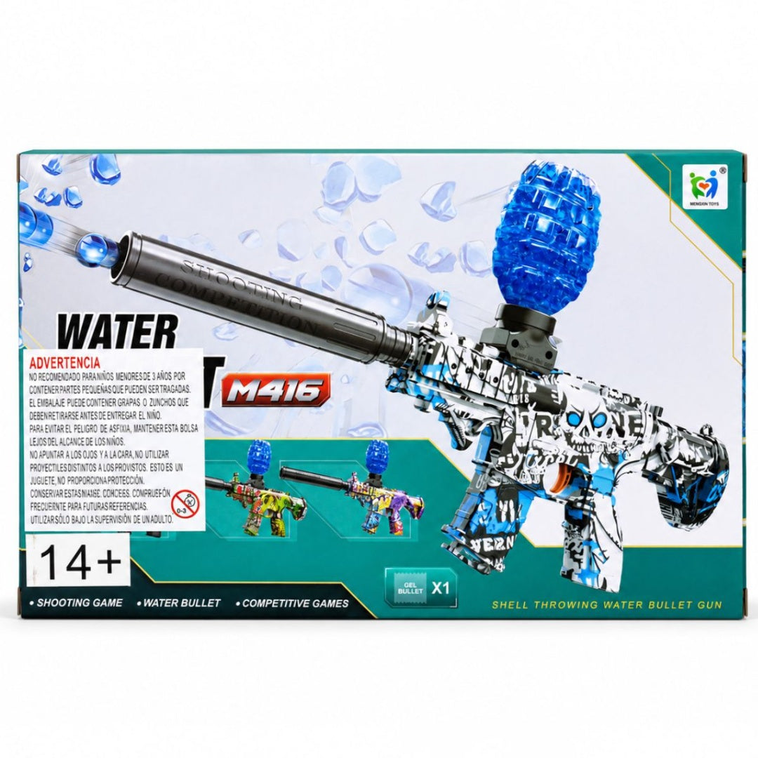 Pistola Metralleta Recargable Con Balines De Hidrogel