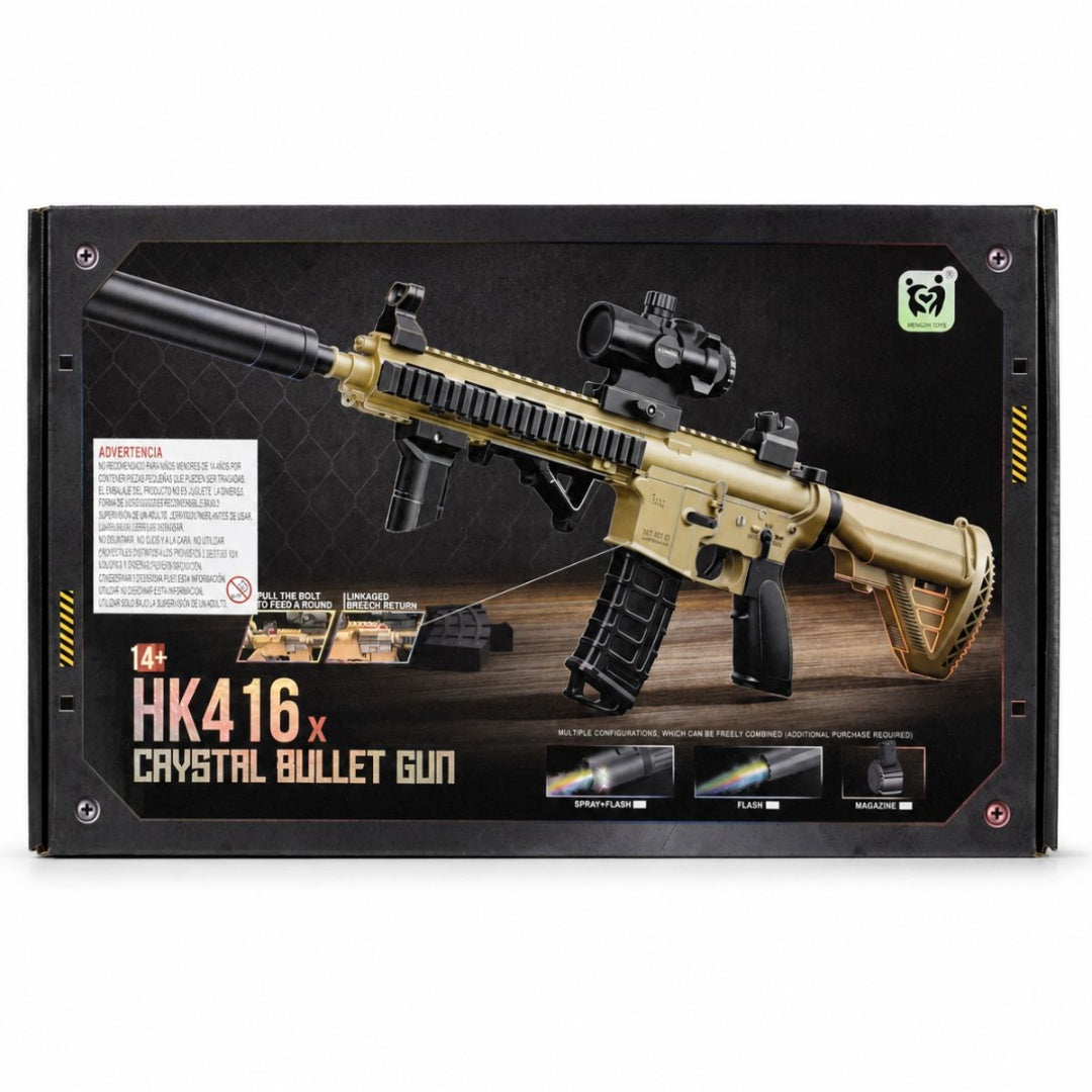 Rifle Recargable Pistola Balines De Hidrogel Y Mira Ajustable