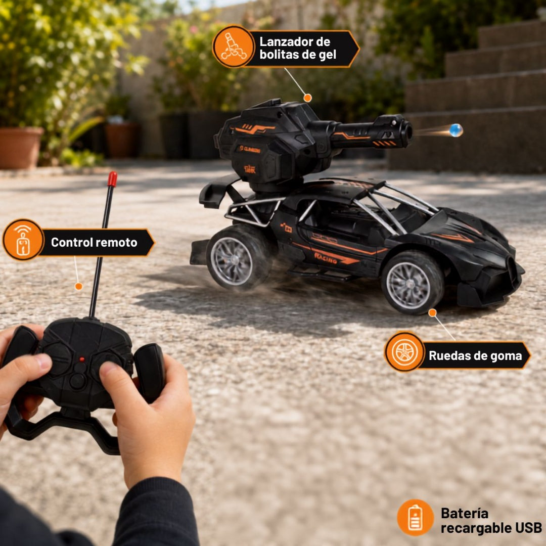 Auto A Control Remoto Con Cañón Lanzador