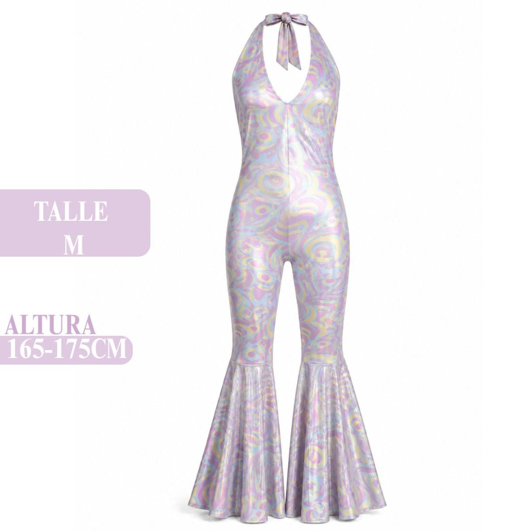 Disfraz Adulto Chica Mujer Enterito Retro Fiesta Cosplay