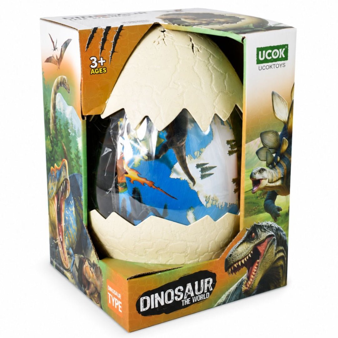 Huevo Gigante Con Dinosaurios Y Accesorios 25cm Juguete