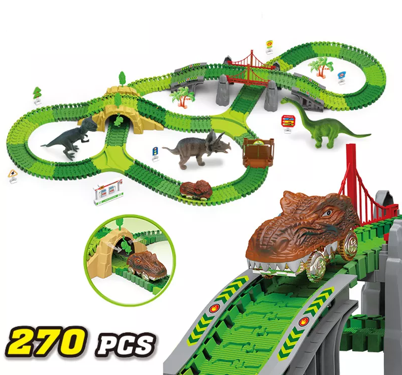Pista De Dino Flex Dinosaurio - 270 Piezas